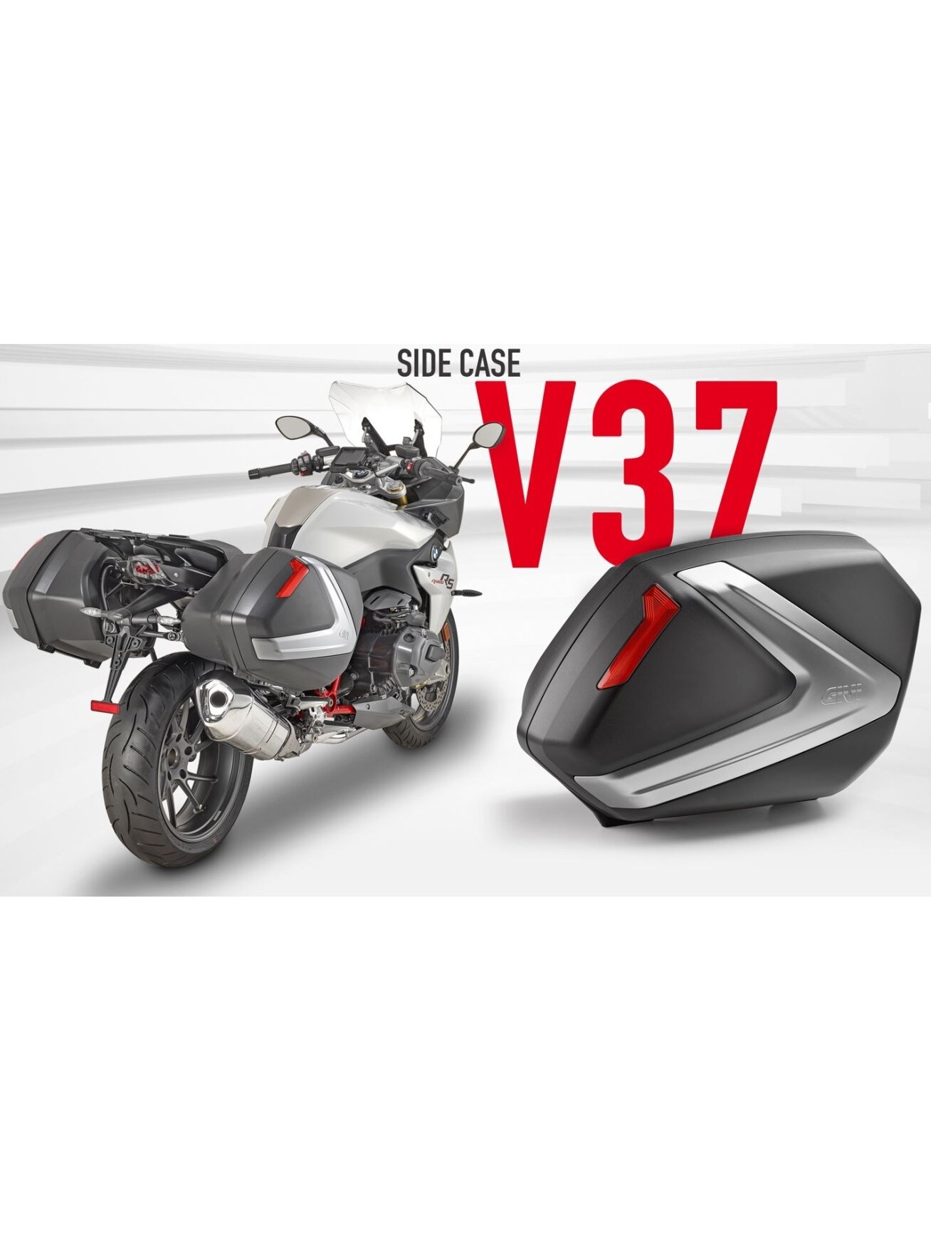 Givi V37 Tech pair of blacksidecases with smoke reflectors 1