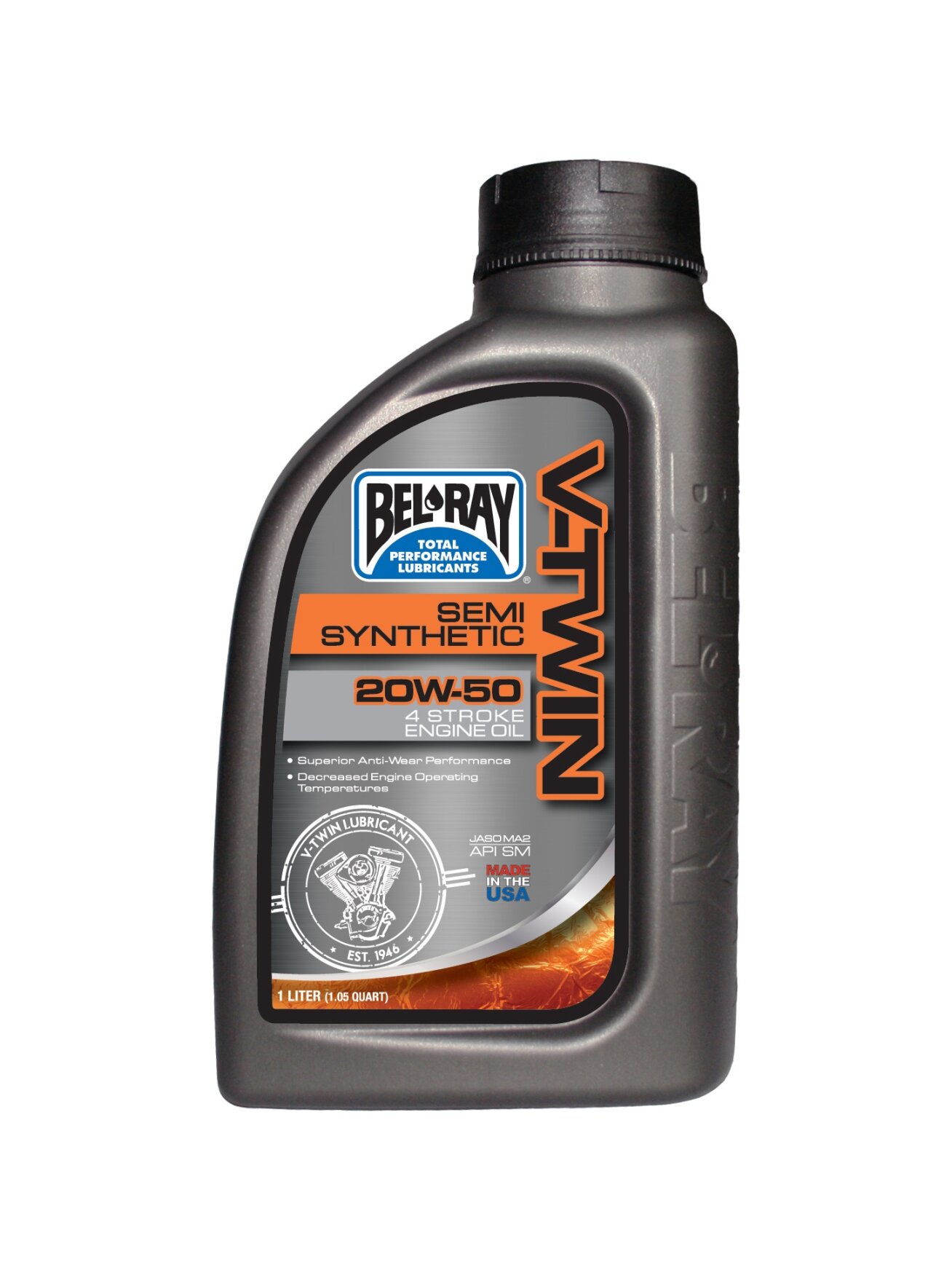 Bel-Ray V-Twin Semi-Synthetic 20W-50 1L 1 Bel-Ray V-Twin Semi-Synthetic 20W-50 1L 1