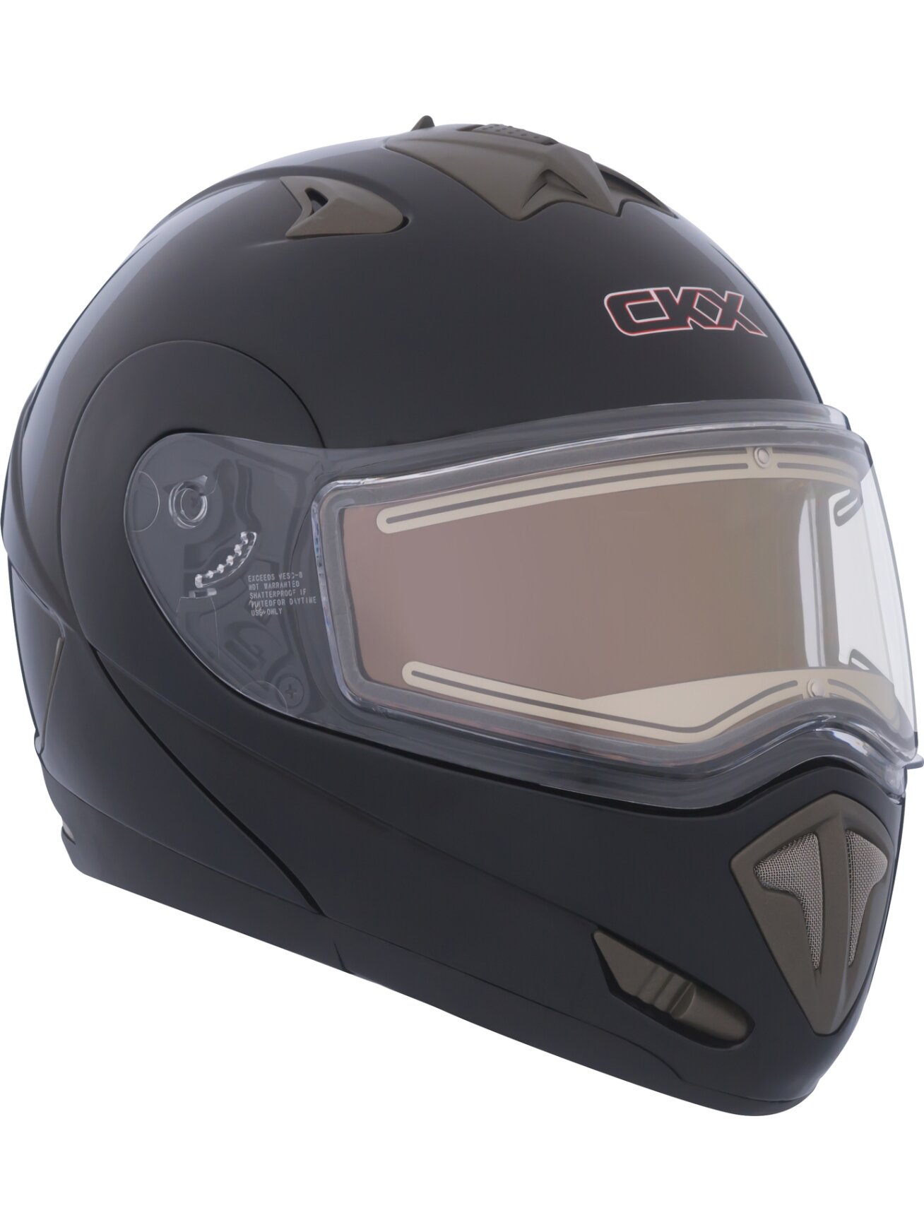 CKX Helmet TRANZ E with electric visor Matt black CKX Helmet TRANZ E with electric visor Matt black