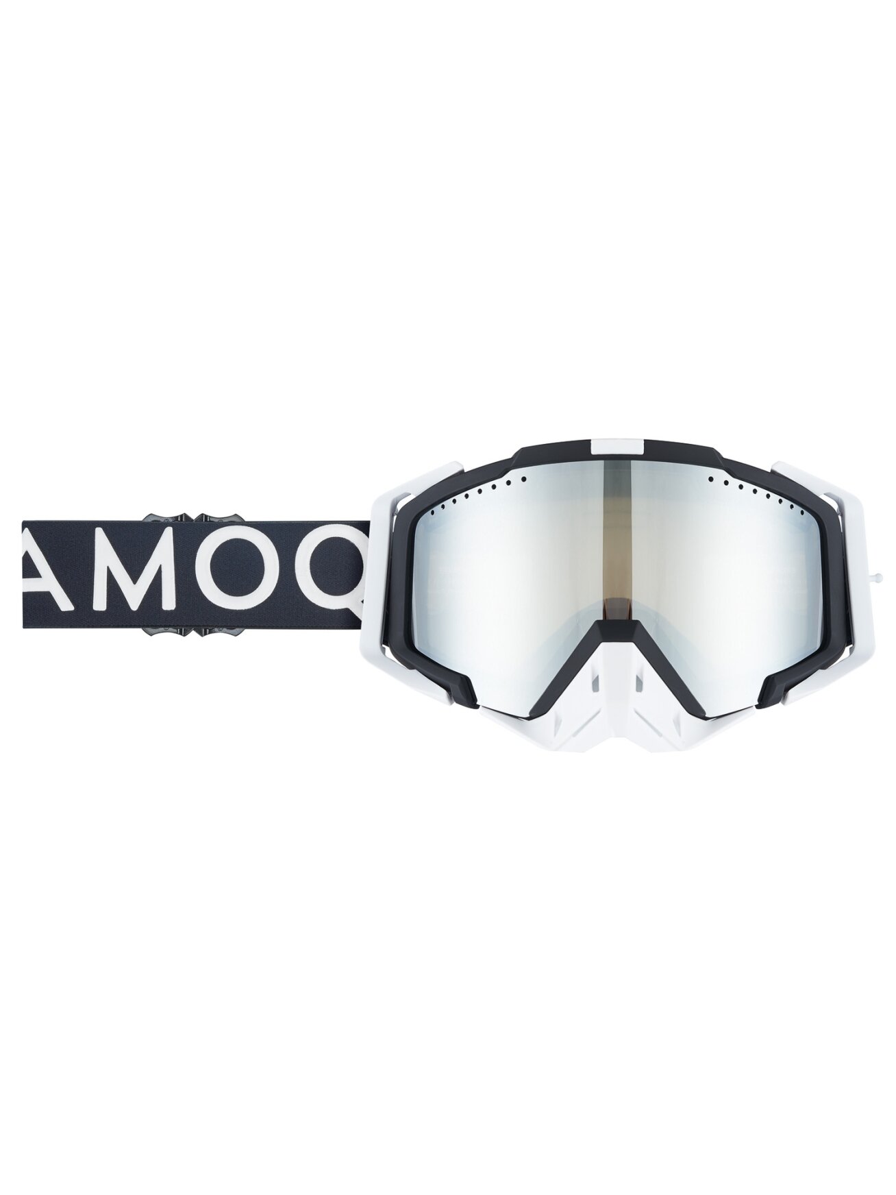 AMOQ Aster Snow Goggles Black-White Silver Mirror