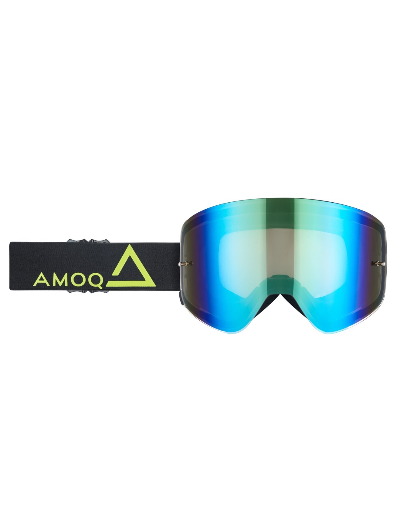 AMOQ MX Goggles Vision Magnetic Black-HiVis - Gold Mirror