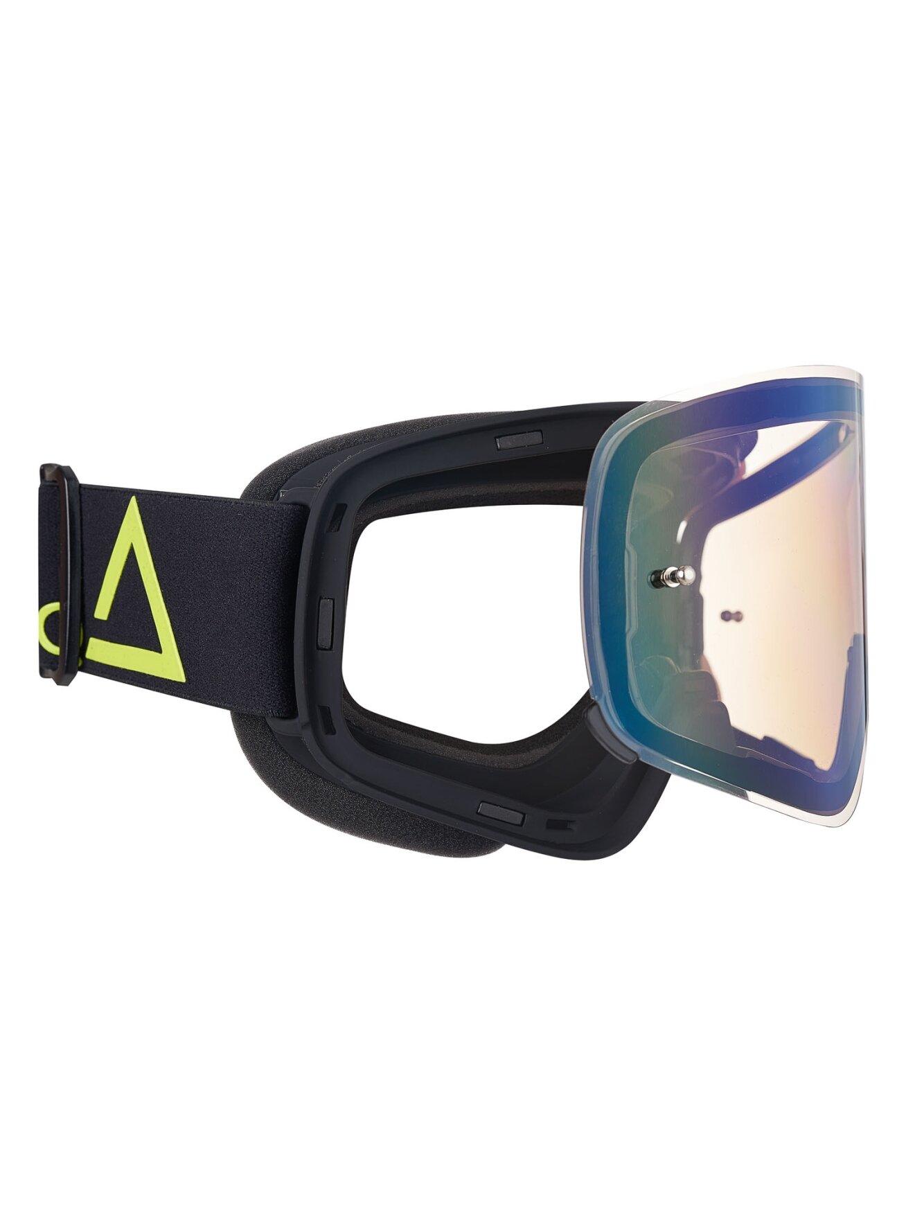 AMOQ MX Goggles Vision Magnetic Black-HiVis - Gold Mirror 1