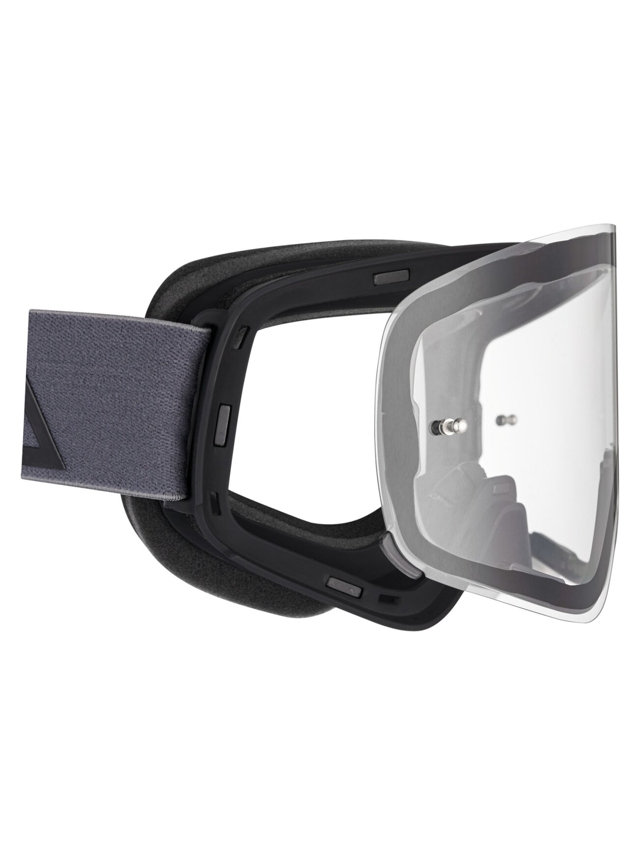 AMOQ MX Goggles Vision Magnetic Dark Grey-Black - Clear 1