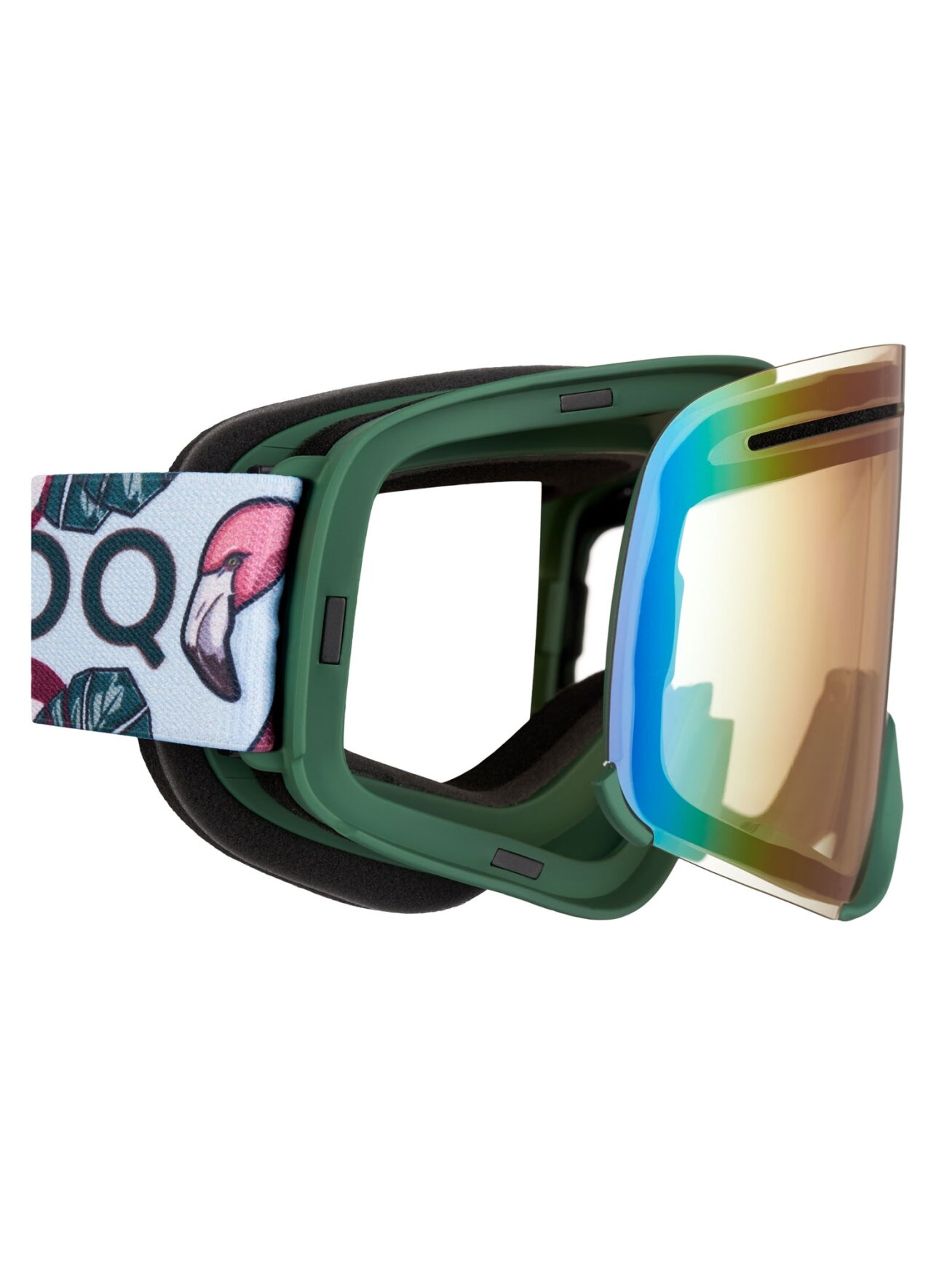AMOQ Vision Vent+ Magnetic Goggles Tropical - Green Mirror 1