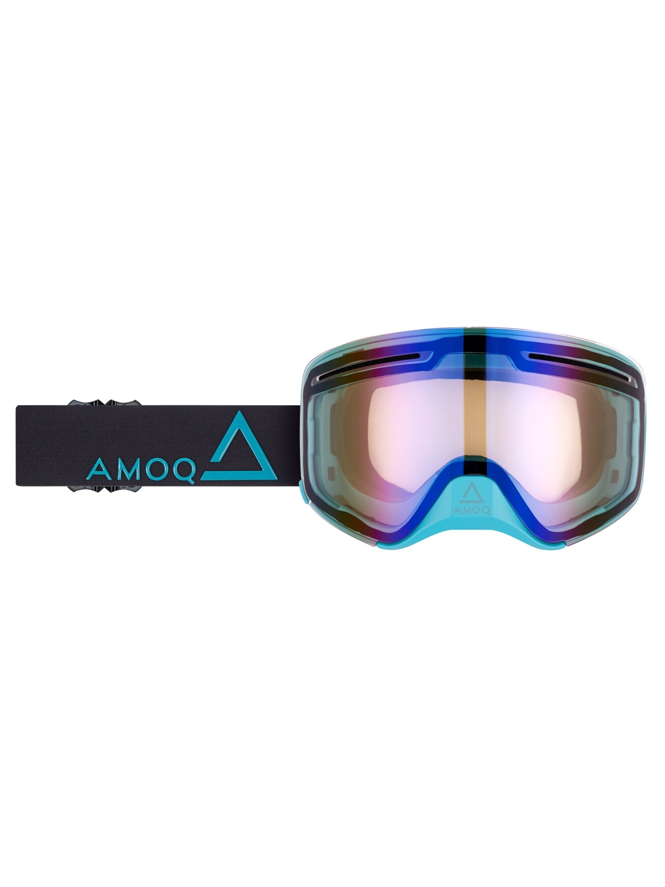 AMOQ Vision Vent+ Magnetic Goggles Black-Turqoise - Blue Mirror AMOQ Vision Vent+ Magnetic Goggles Black-Turqoise - Blue Mirror
