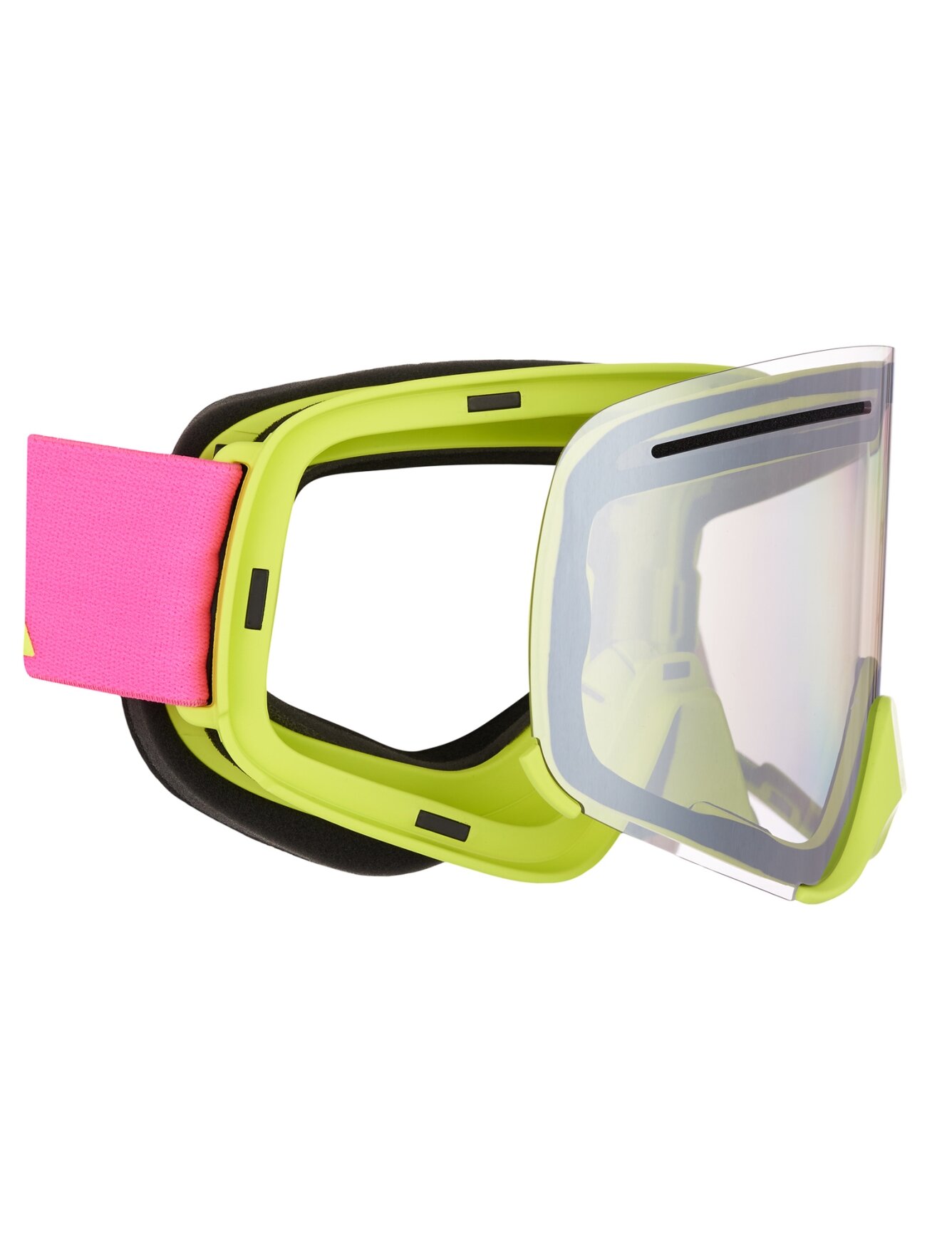 AMOQ Vision Vent+ Magnetic Goggles Pink-HiVis - Silver Mirror 1 AMOQ Vision Vent+ Magnetic Goggles Pink-HiVis - Silver Mirror 1
