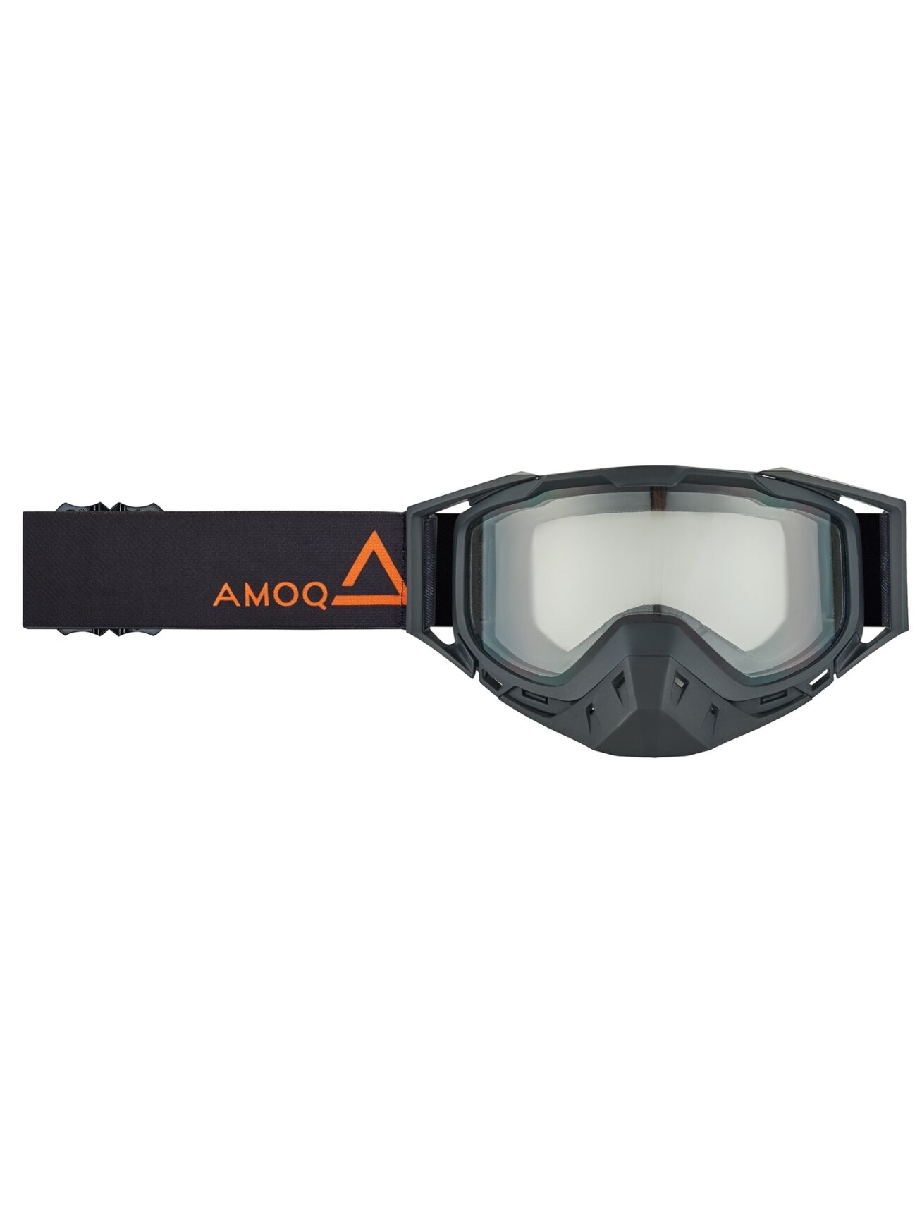 AMOQ Youth Snow Goggles Black-Orange clear lens
