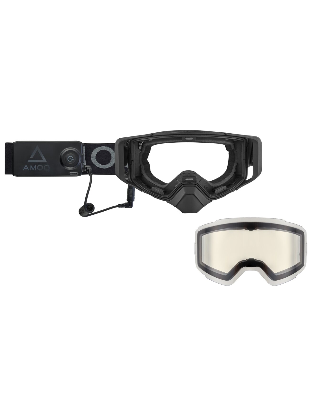 AMOQ Burner goggles Magnetic Dual Lens HEATED clear 2