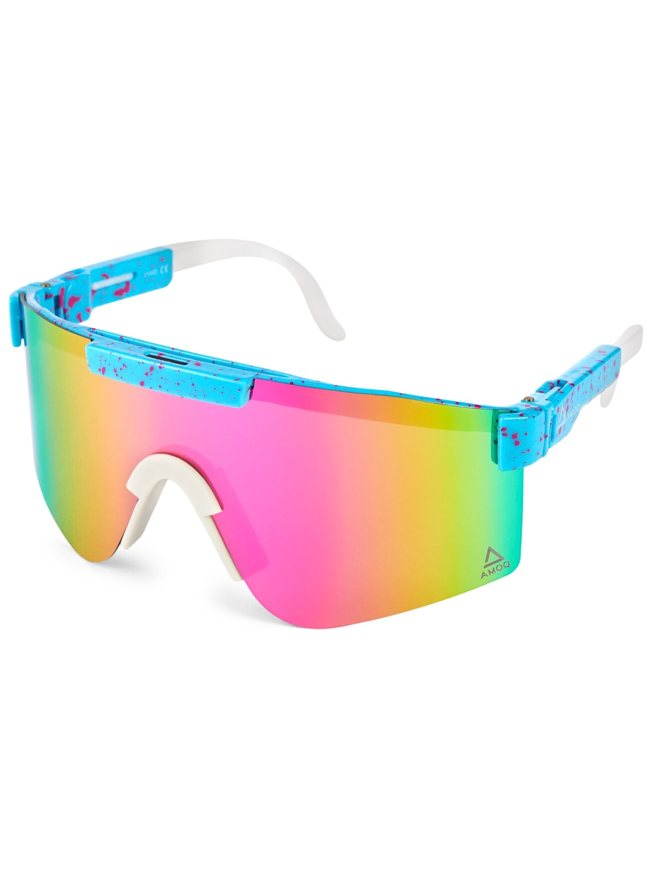 AMOQ Comet Sunglasses Light Blue Splash - Rose Mirror