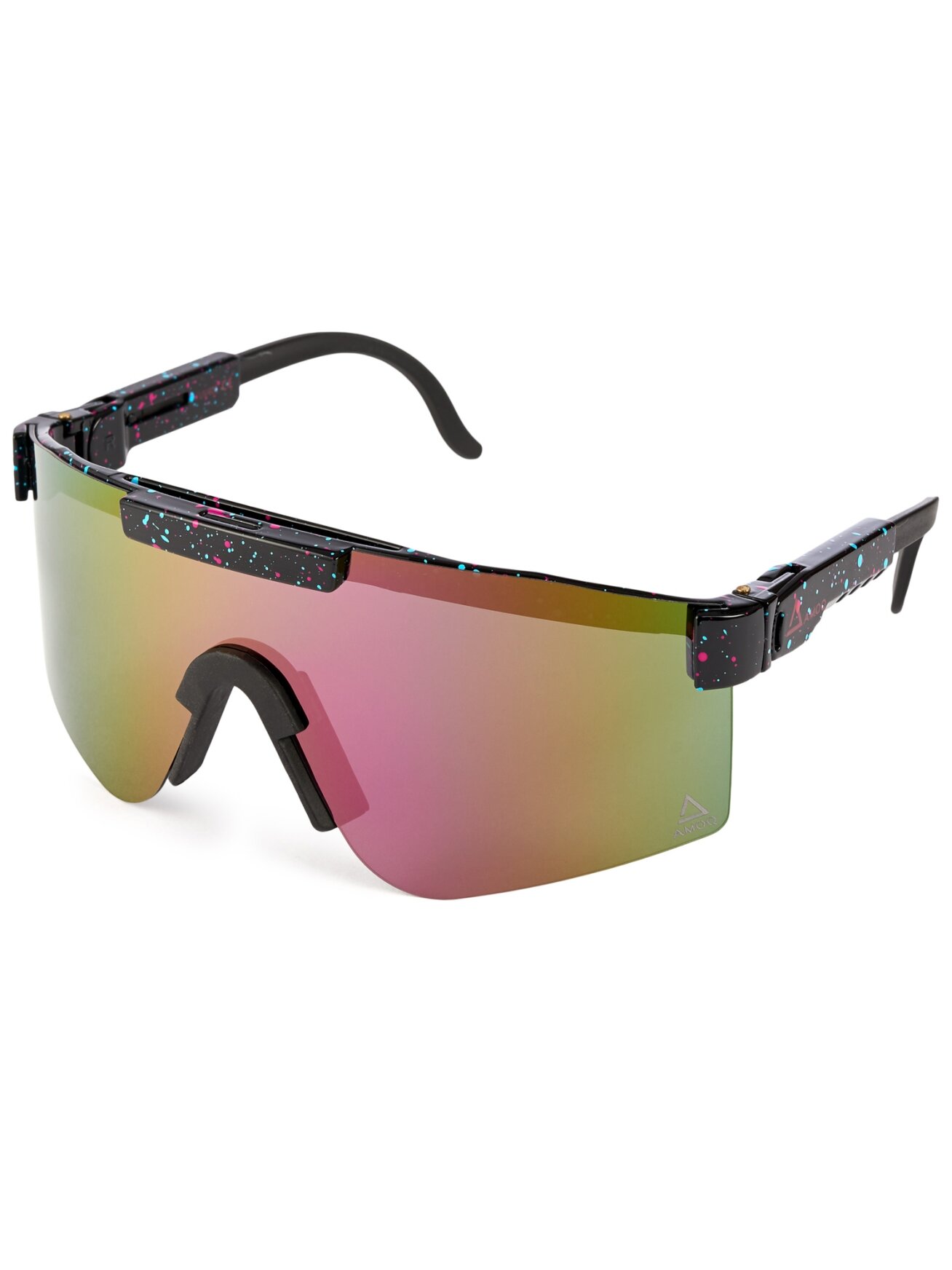 AMOQ Comet Sunglasses Black Splash - Purple Mirror AMOQ Comet Sunglasses Black Splash - Purple Mirror