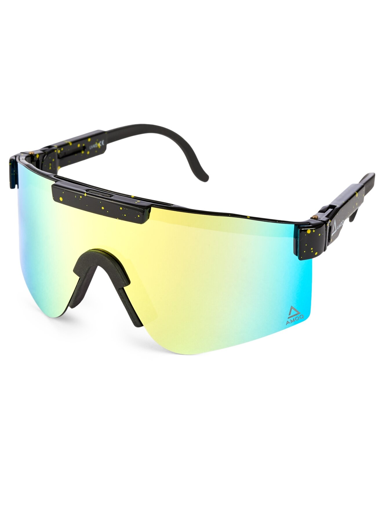 AMOQ Comet Sunglasses Black Splash - Gold Mirror