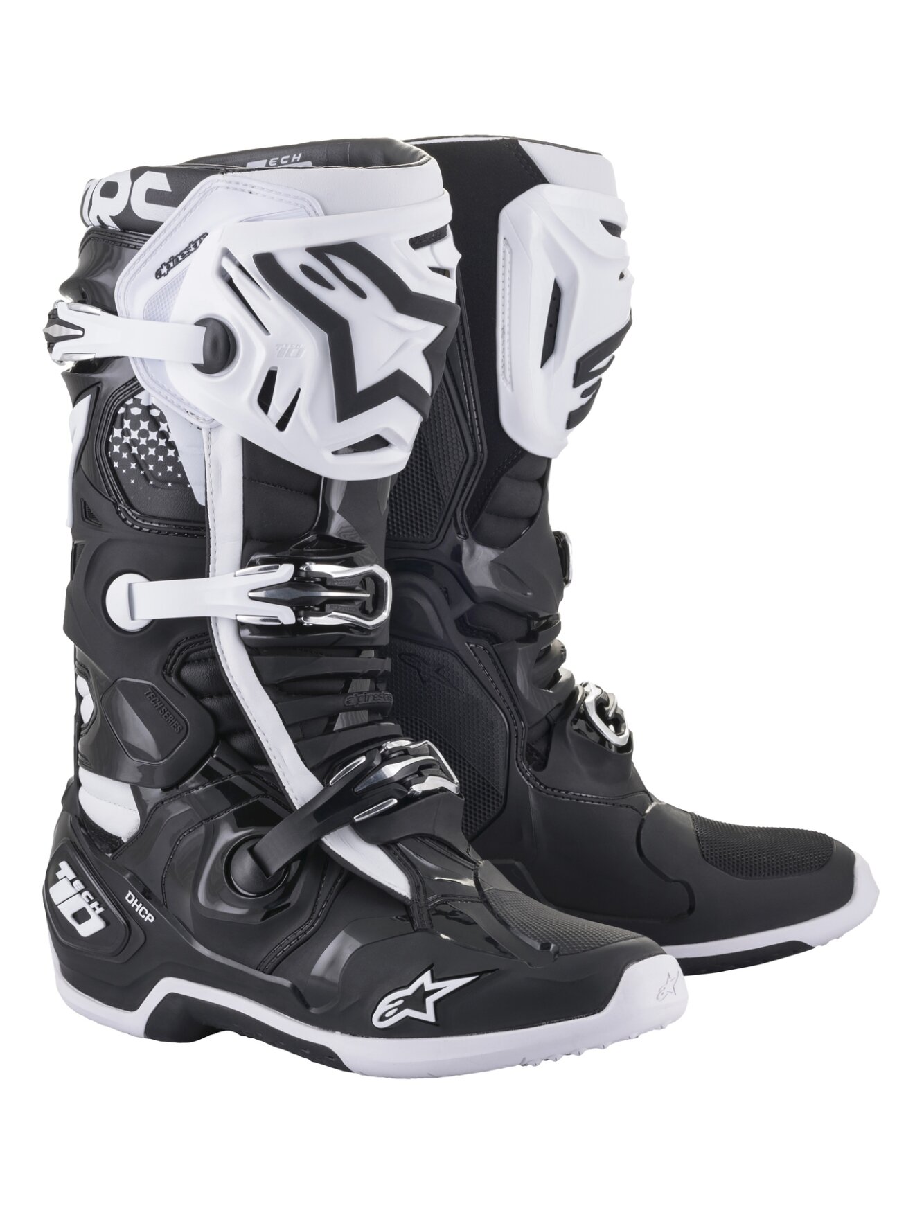 Alpinestars Boot Tech 10 Black/White Alpinestars Boot Tech 10 Black/White