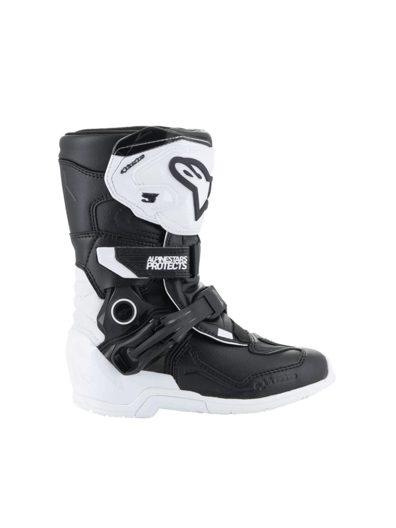 Alpinestars Boot Tech 3s Barn Black/White 3 Alpinestars Boot Tech 3s Barn Black/White 3