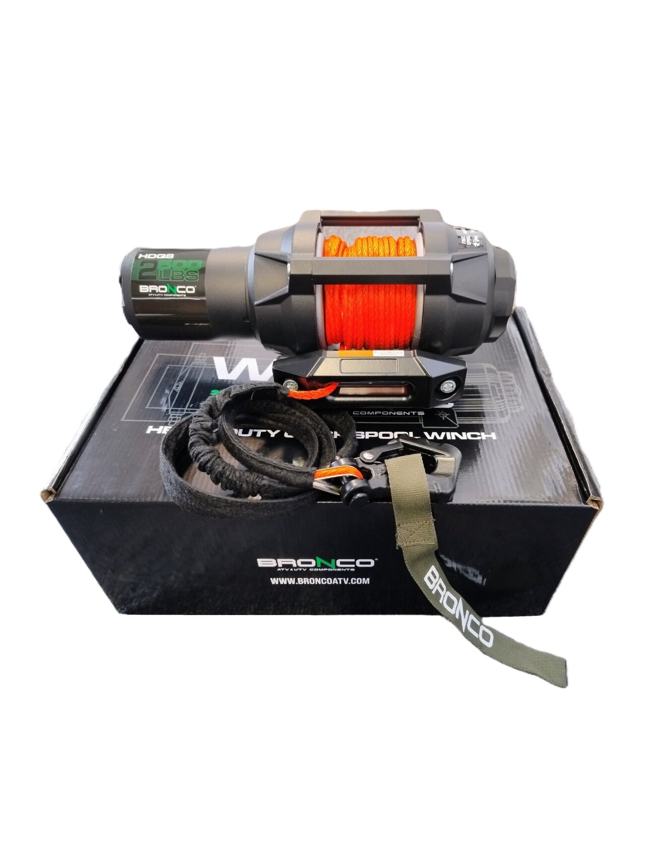 Bronco HDQS WINCH 2500 synthetic line remote control