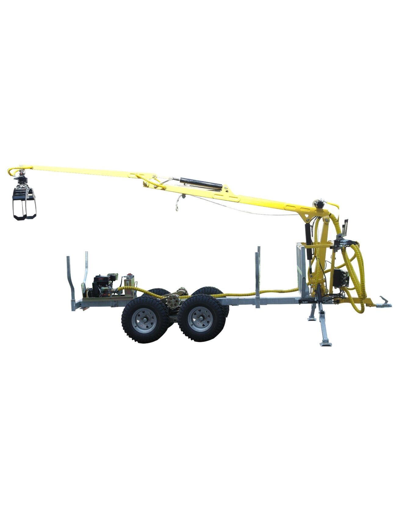ATV Grapple crane 450-II with wheel drive winch and boom steering 1