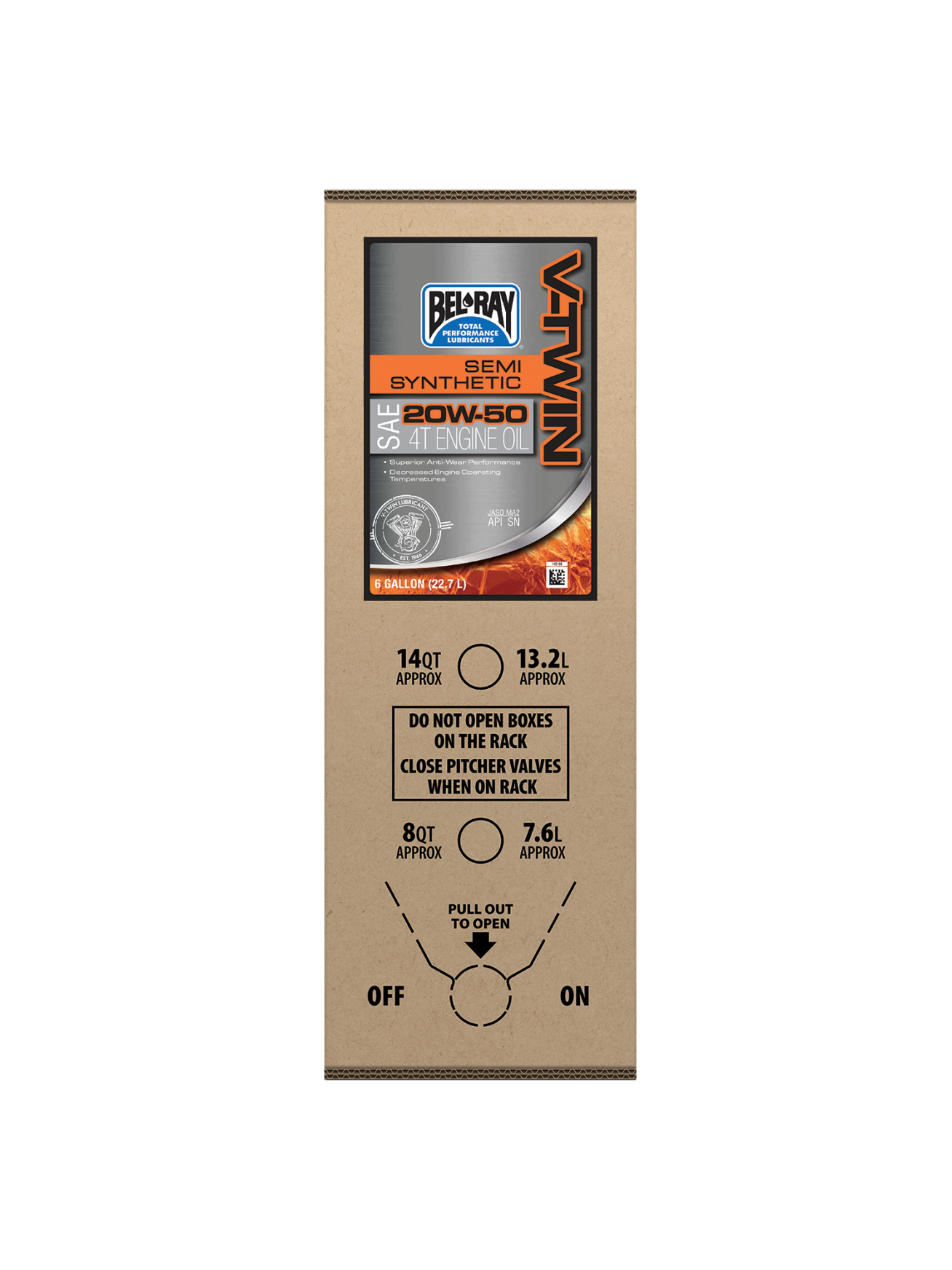 Bel-Ray V-Twin Semi-Synthetic 20W-50 22.7L Bel-Ray V-Twin Semi-Synthetic 20W-50 22.7L