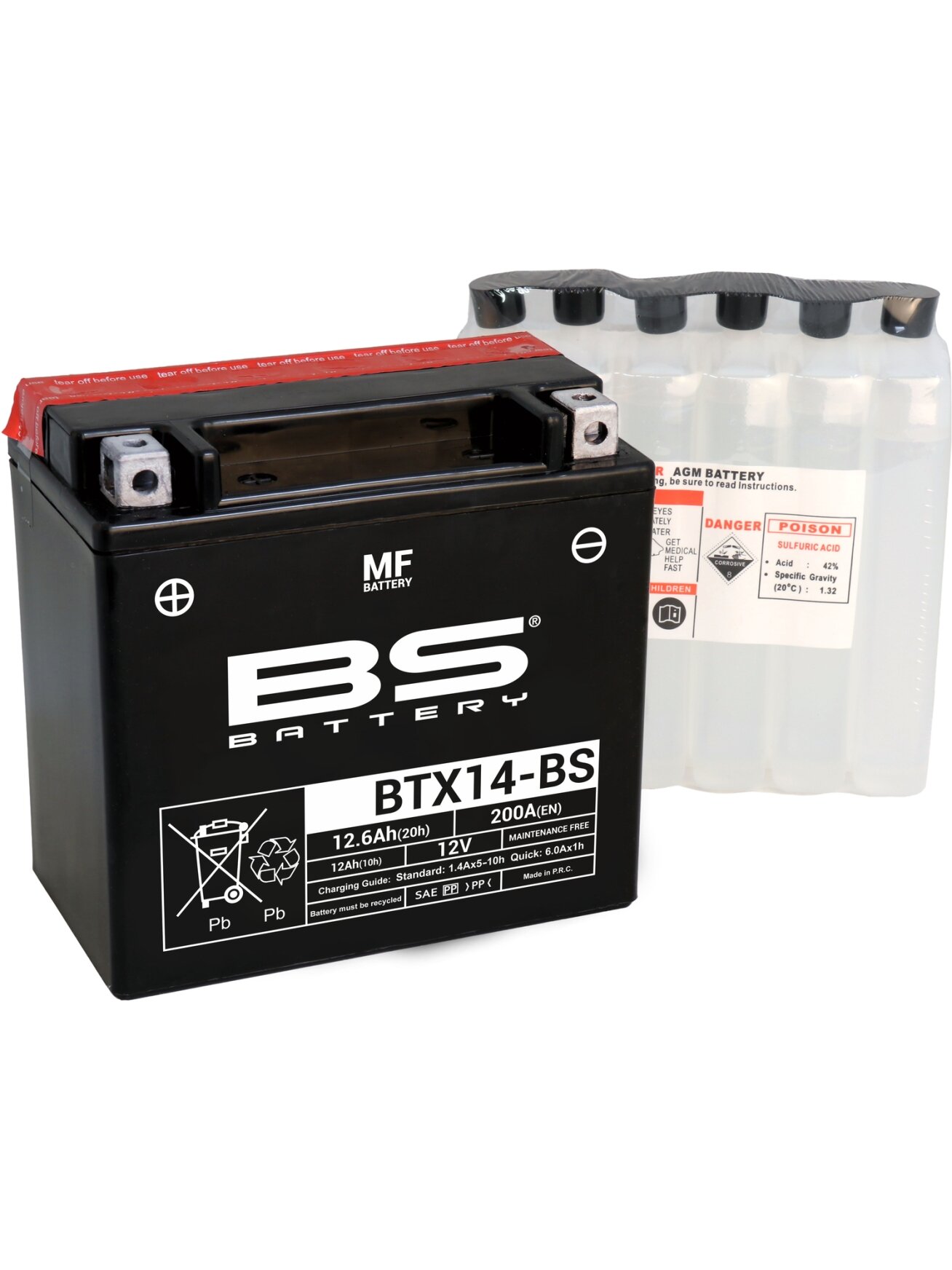 BS Battery BTX14-BS MF (cp) Maintenance Free