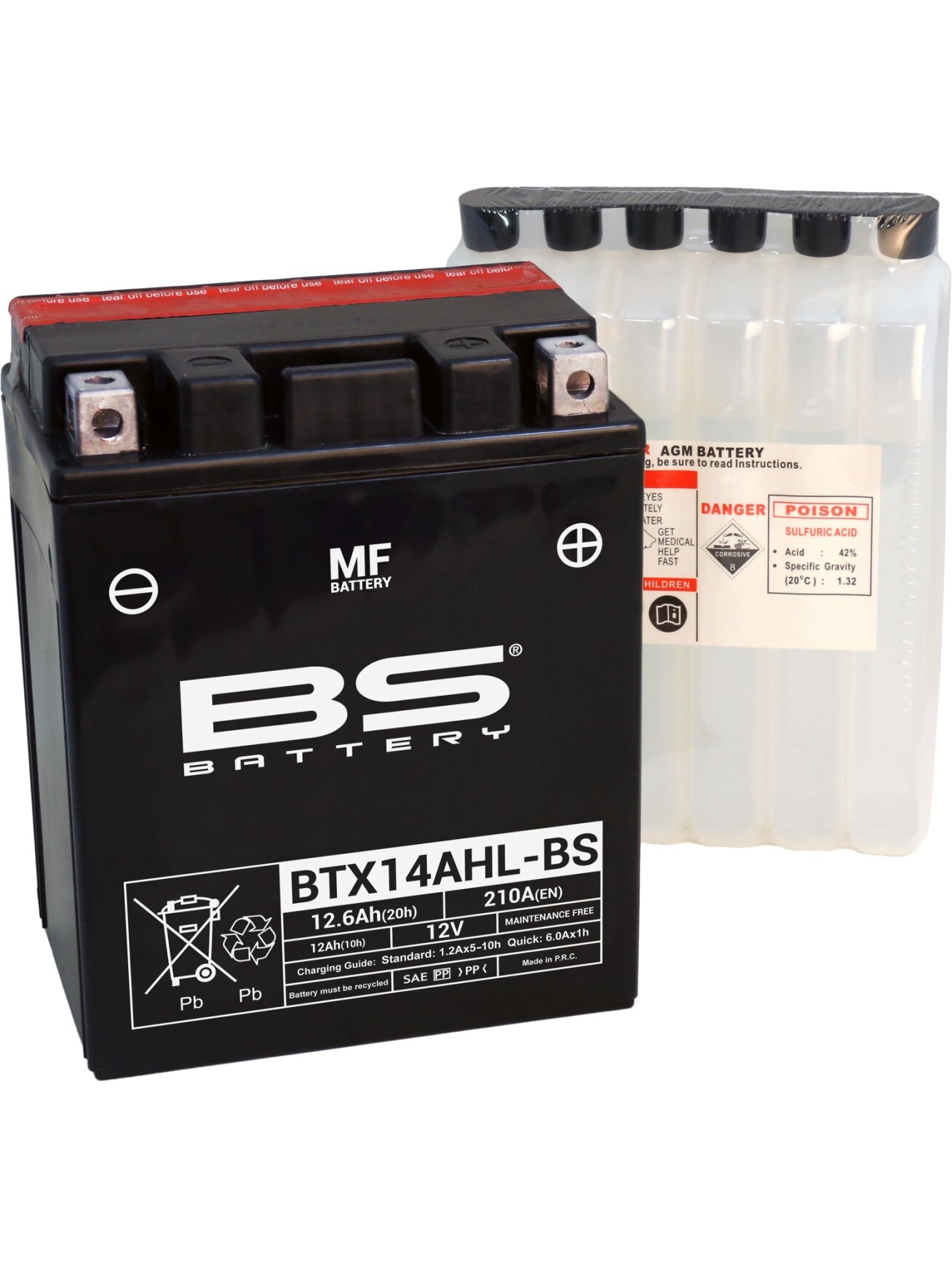 BS Battery BTX14AHL-BS MF (cp) Maintenance Free BS Battery BTX14AHL-BS MF (cp) Maintenance Free