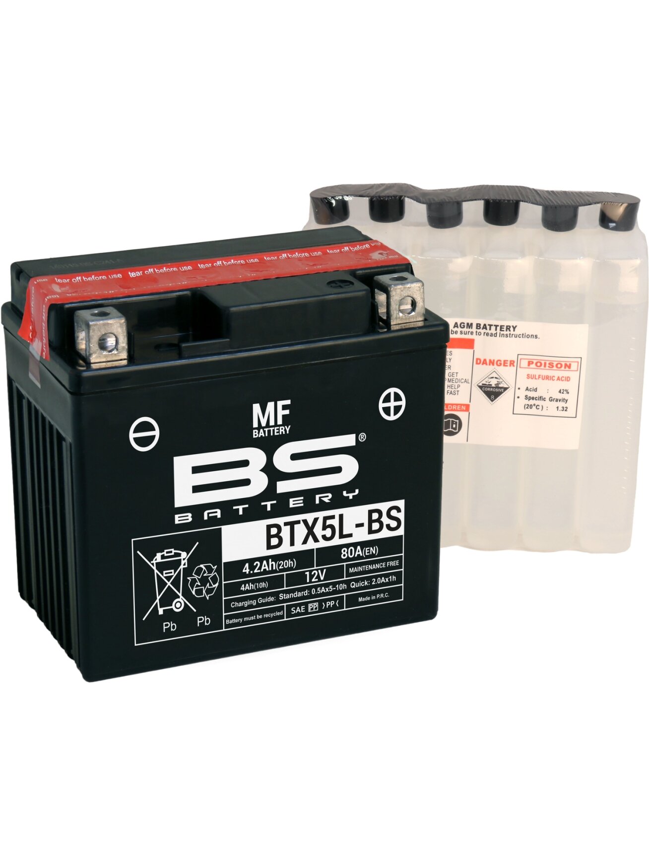BS Battery  BTX5L-BS MF (cp) Maintenance Free