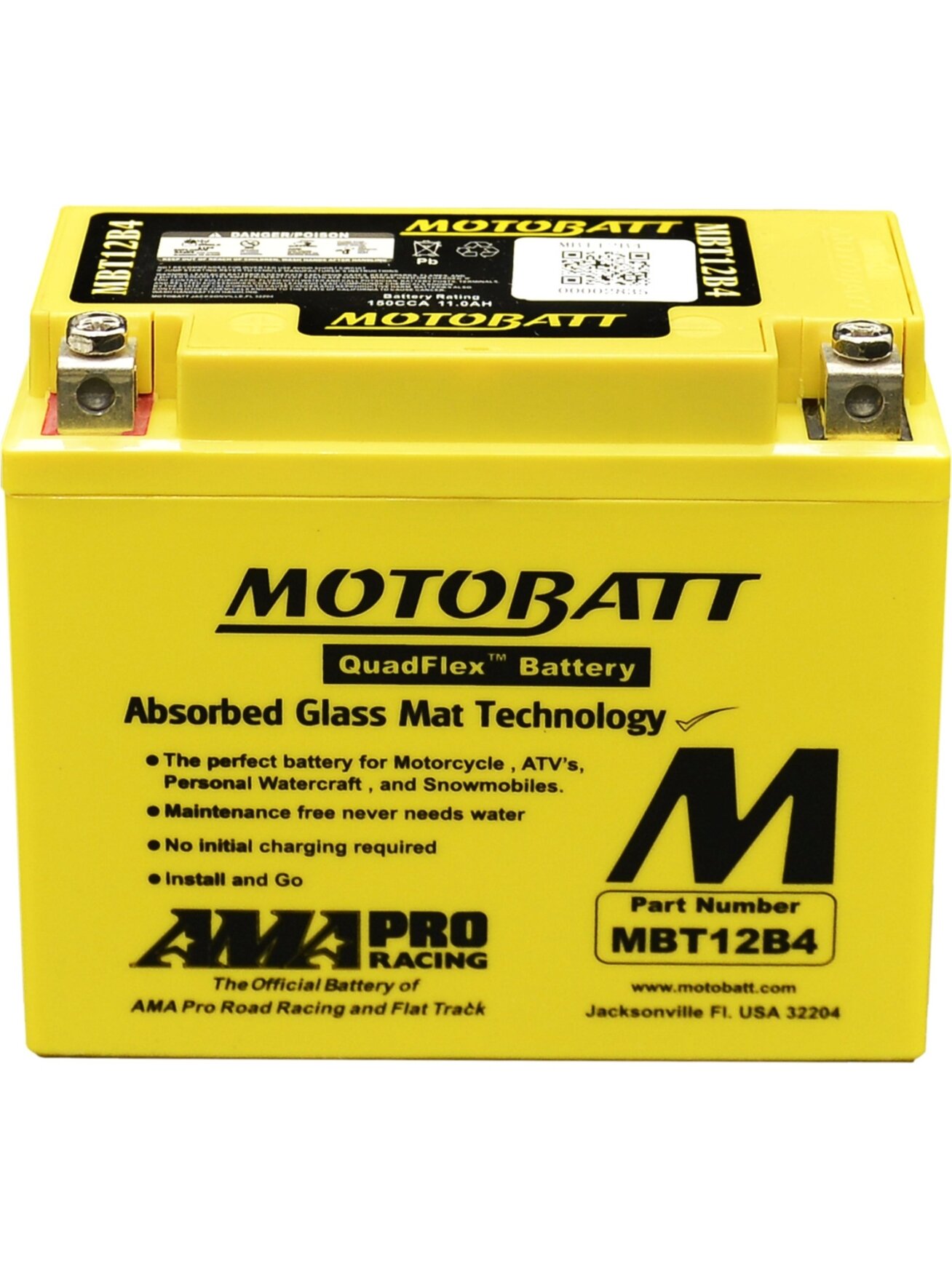 Motobatt MBT12B4 battery 1 Motobatt MBT12B4 battery 1