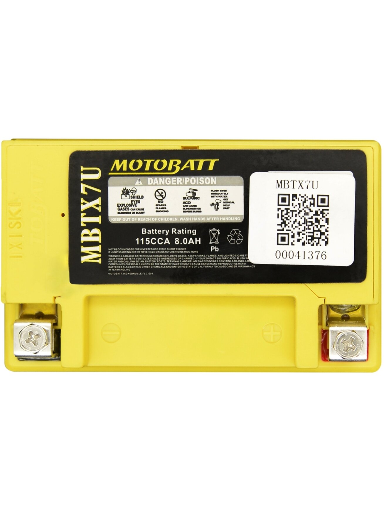 Motobatt MBTX7U battery 1 Motobatt MBTX7U battery 1