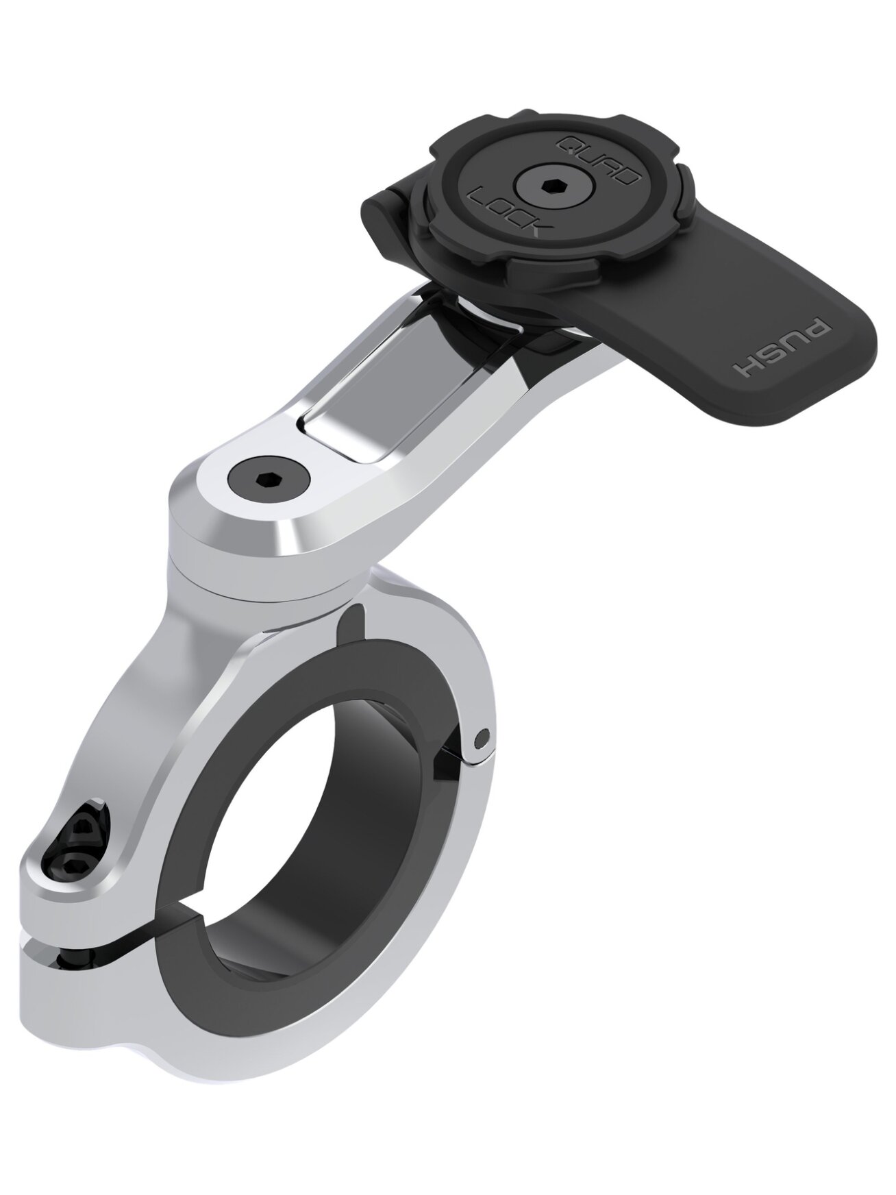 Quad Lock Motorcycle Handlebar Mount Pro Chrome - Large Quad Lock Motorcycle Handlebar Mount Pro Chrome - Large
