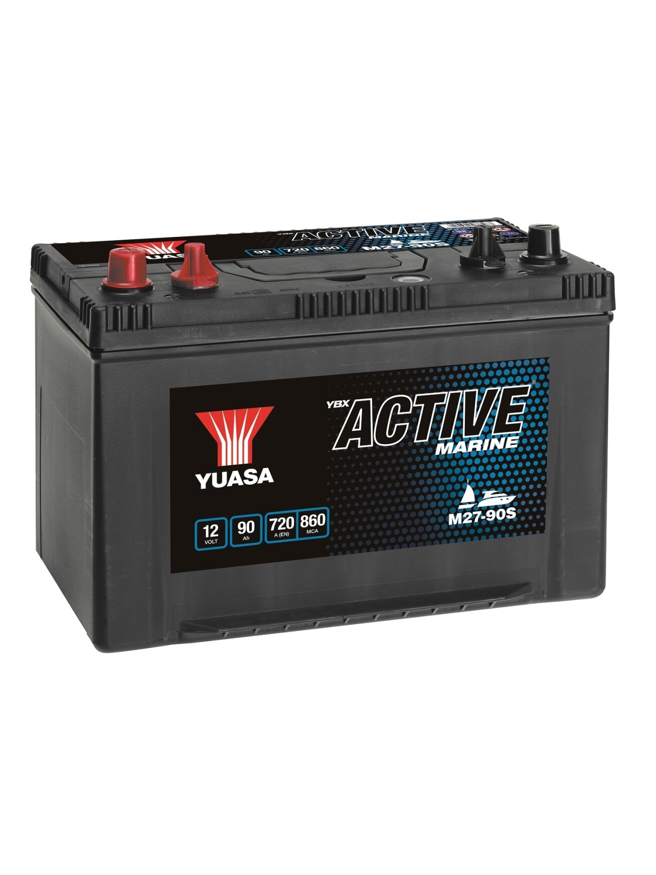 Yuasa M27-90S Active Marine Start Battery 12V 90Ah 720A Note: Pallet cargo (15) Yuasa M27-90S Active Marine Start Battery 12V 90Ah 720A Note: Pallet cargo (15)