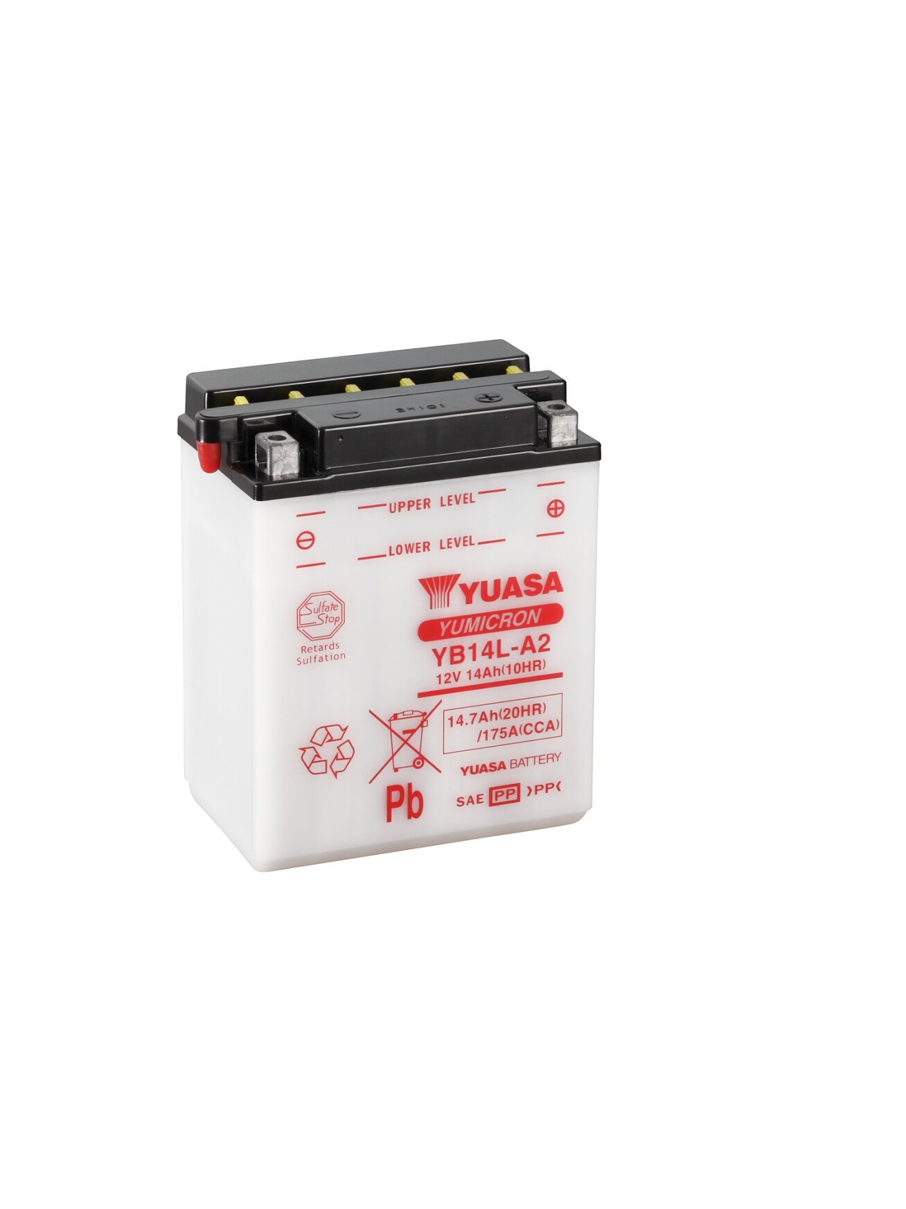 Yuasa Battery YB14L-A2 (cp) with acidpack (4) Yuasa Battery YB14L-A2 (cp) with acidpack (4)