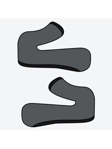 Airoh Aviator 3 Washable cheek pads grey
