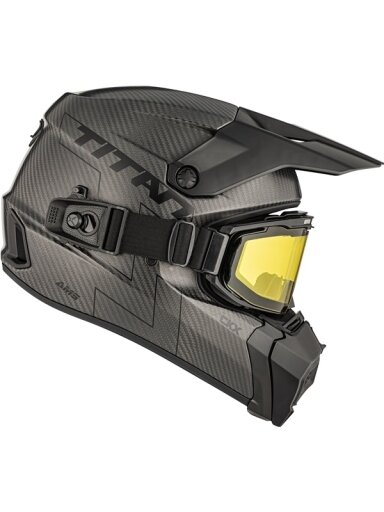 CKX Helmet Titan AMS Matt Carbon + Heated Goggles