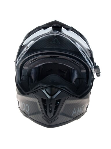 AMOQ Recoil Electric visor Carbon ADV helmet Blackout