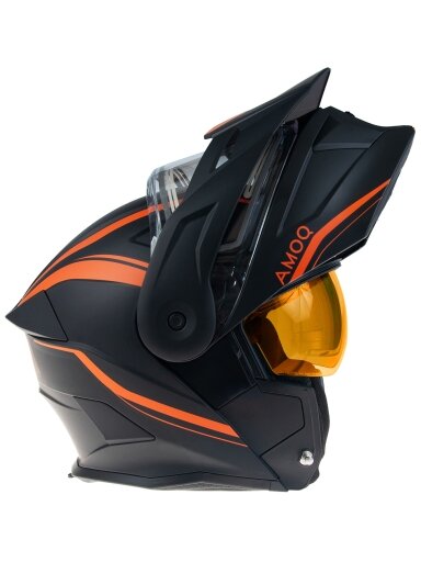 AMOQ Ballast Electric visor Helmet Black/Orange