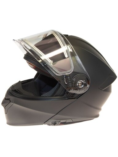 Timeless Flake Modular Snowmobile helmet, mattblack