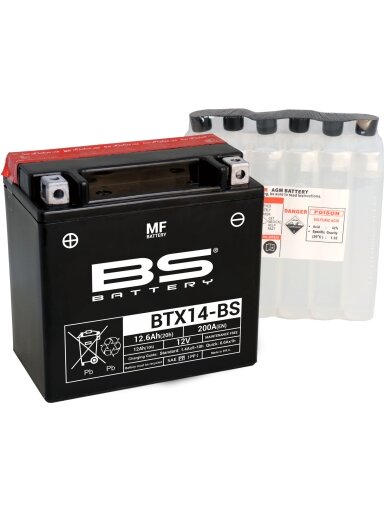 BS Battery BTX14-BS MF (cp) Maintenance Free