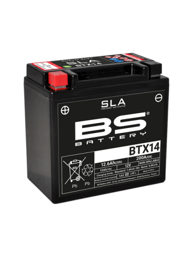 BS Battery BTX14 (FA) SLA - Sealed & Activated