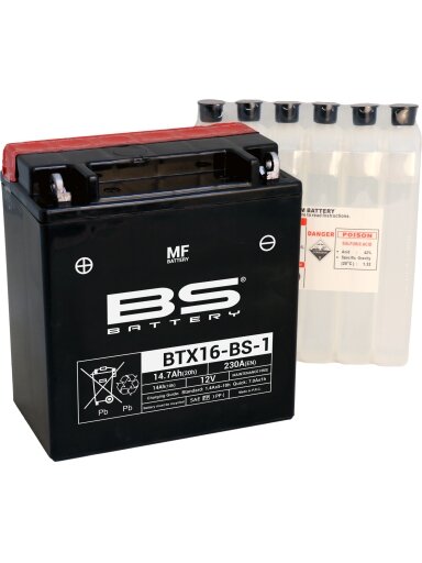 BS Battery BTX16-BS-1 MF (cp) Maintenance Free