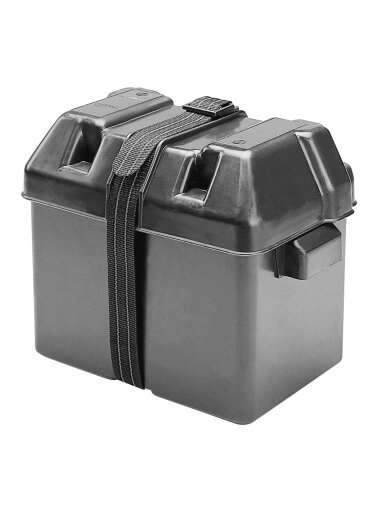 Battery box w/ fastening strap 28x19.5x20cm