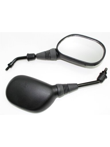 Tec-X Mirror Universal Scooter-model Black M8 (right- / left thread) Pair