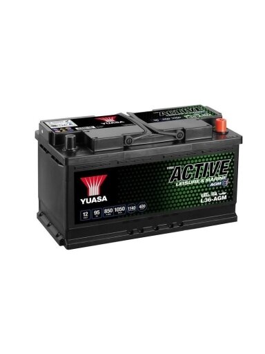 Yuasa L36-AGM Active Leisure AGM Battery 12V 95Ah 850A (12)