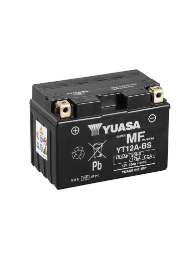 Yuasa BatteryYT12A(WC) filled with acid (6)