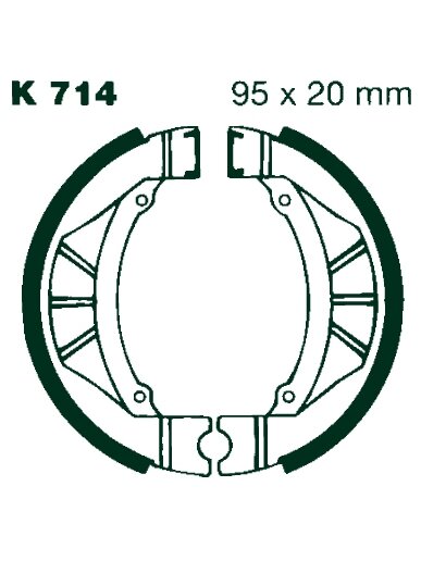 AIR Brake Shoes K 714 95x20mm Set