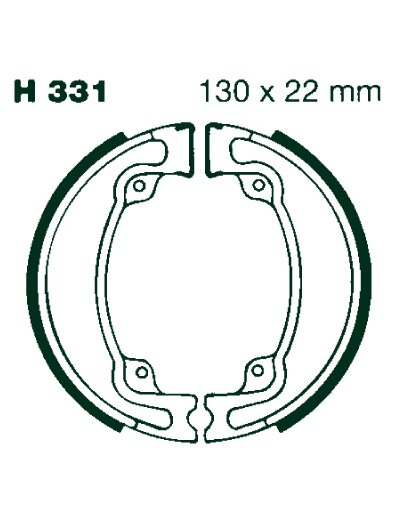 AIR Brake Shoes H 331 130x22mm Set AIR Brake Shoes H 331 130x22mm Set