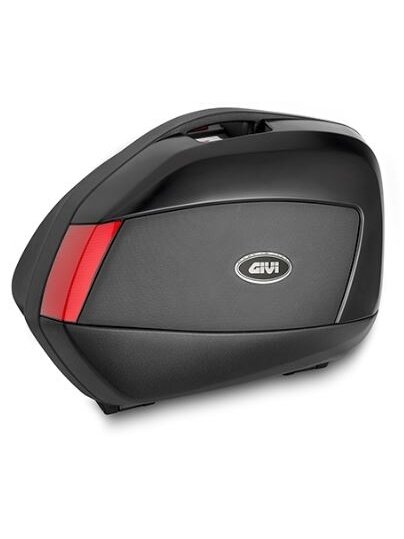 Givi Pair of painted side cases black embossed with painted insert Givi Pair of painted side cases black embossed with painted insert