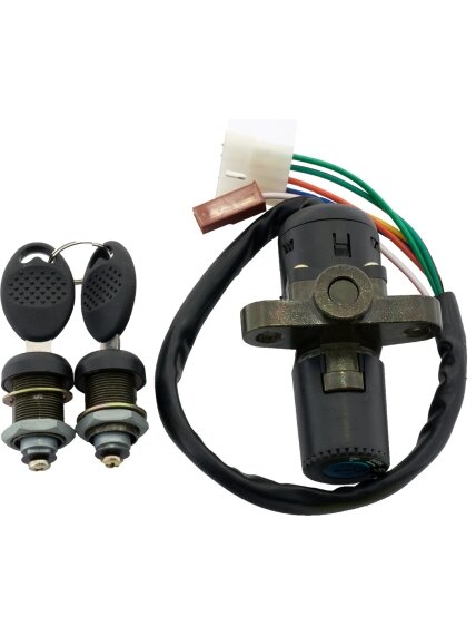 Ignition switch & Lock set Derbi -05 / Gilera -05 / MH -12 / Rieju 98- 50cc 6- 1