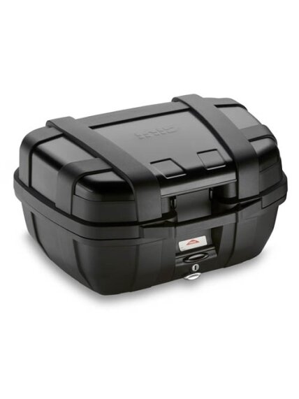 Givi 52 litre blackline top-case black with aluminium finish with top opening Givi 52 litre blackline top-case black with aluminium finish with top opening