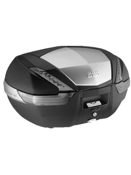 Givi V47 Tech monokey 47lt case with black unpainted cover Givi V47 Tech monokey 47lt case with black unpainted cover