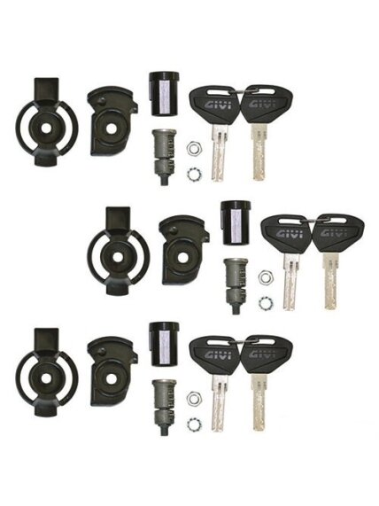 Security Lock key set for 3 cases including bush and under lock platelets