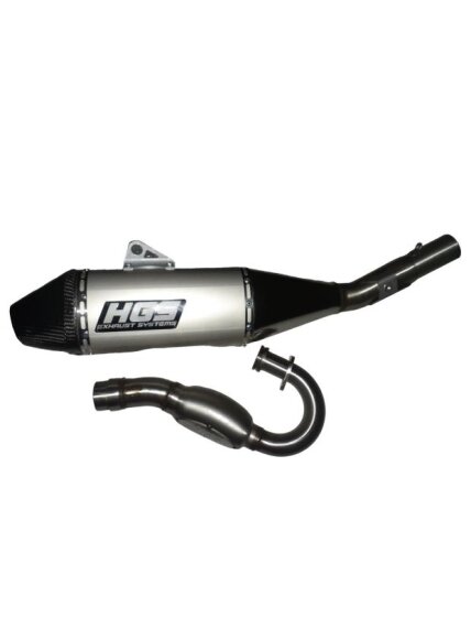 HGS Exhaustsystem 4T complete KX250F 17-24 New design Carbon end cap HGS Exhaustsystem 4T complete KX250F 17-24 New design Carbon end cap