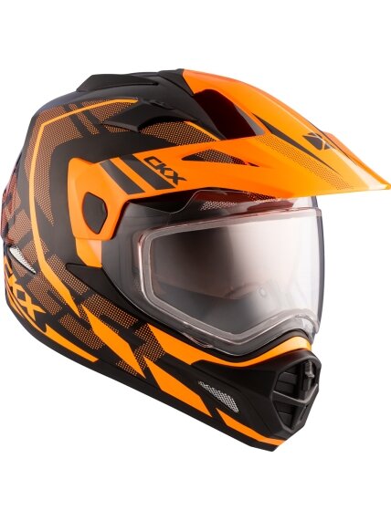 CKX Helmet QUEST RSV Moosek w electric visor Orange 2