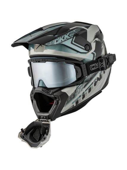 CKX Helmet Titan AMS Concordia Grey Gloss + Goggles 4 CKX Helmet Titan AMS Concordia Grey Gloss + Goggles 4